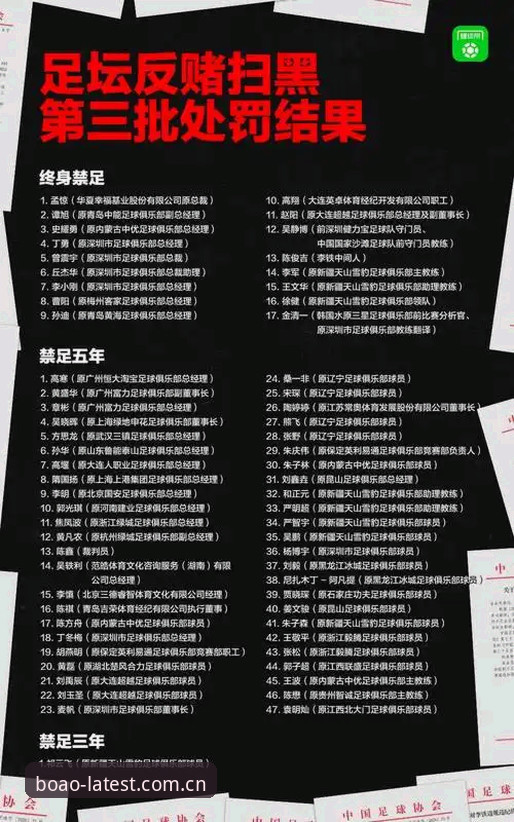 足协第三批禁足名单深度解析：17人终身禁赛背后的5大关键信号